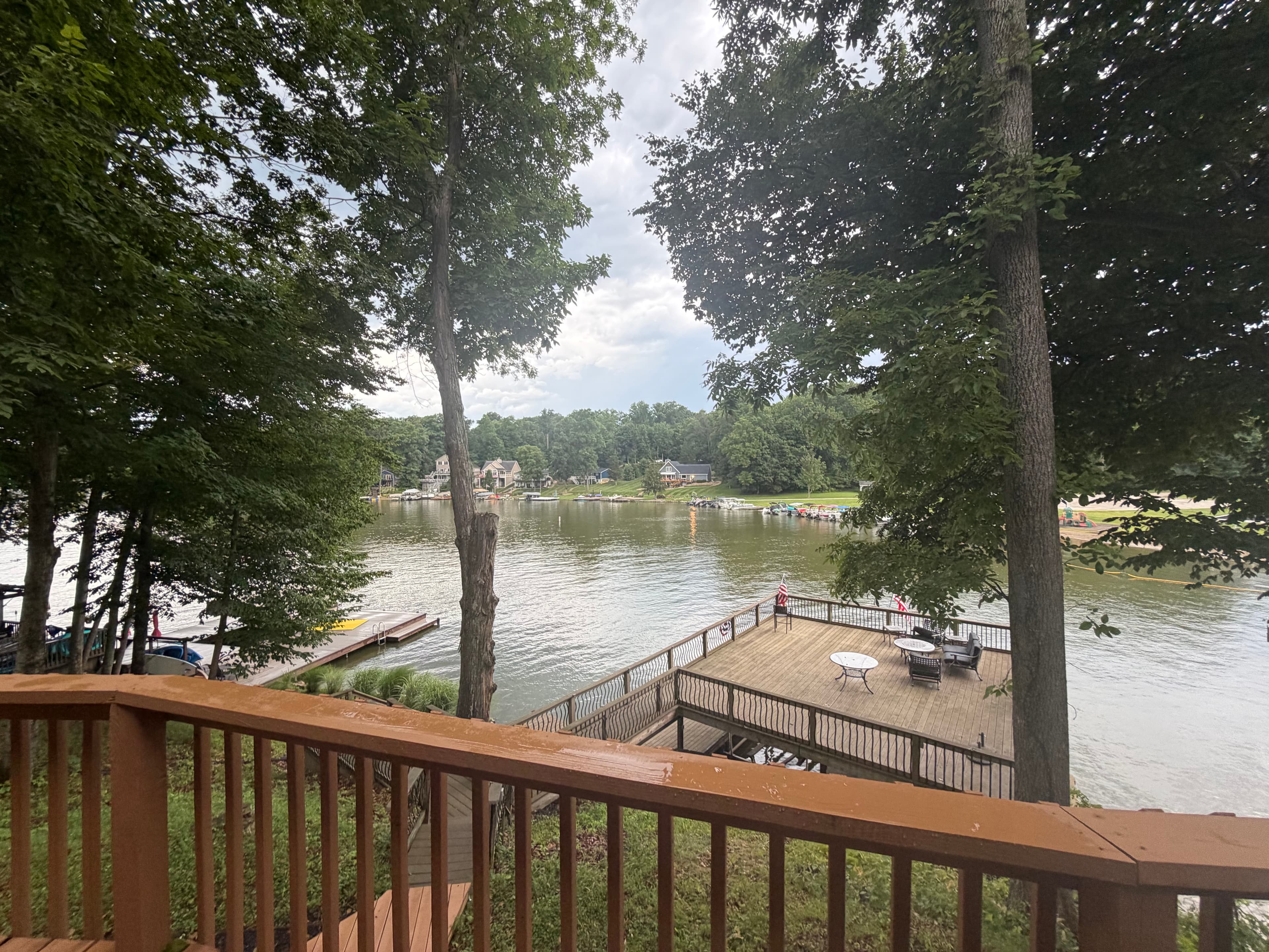 Big-water lake views through the trees